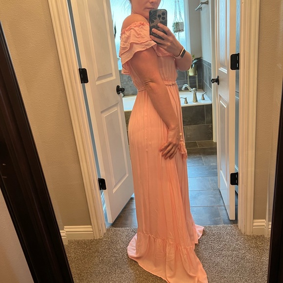 Peach maxi dress size M - Picture 5 of 9